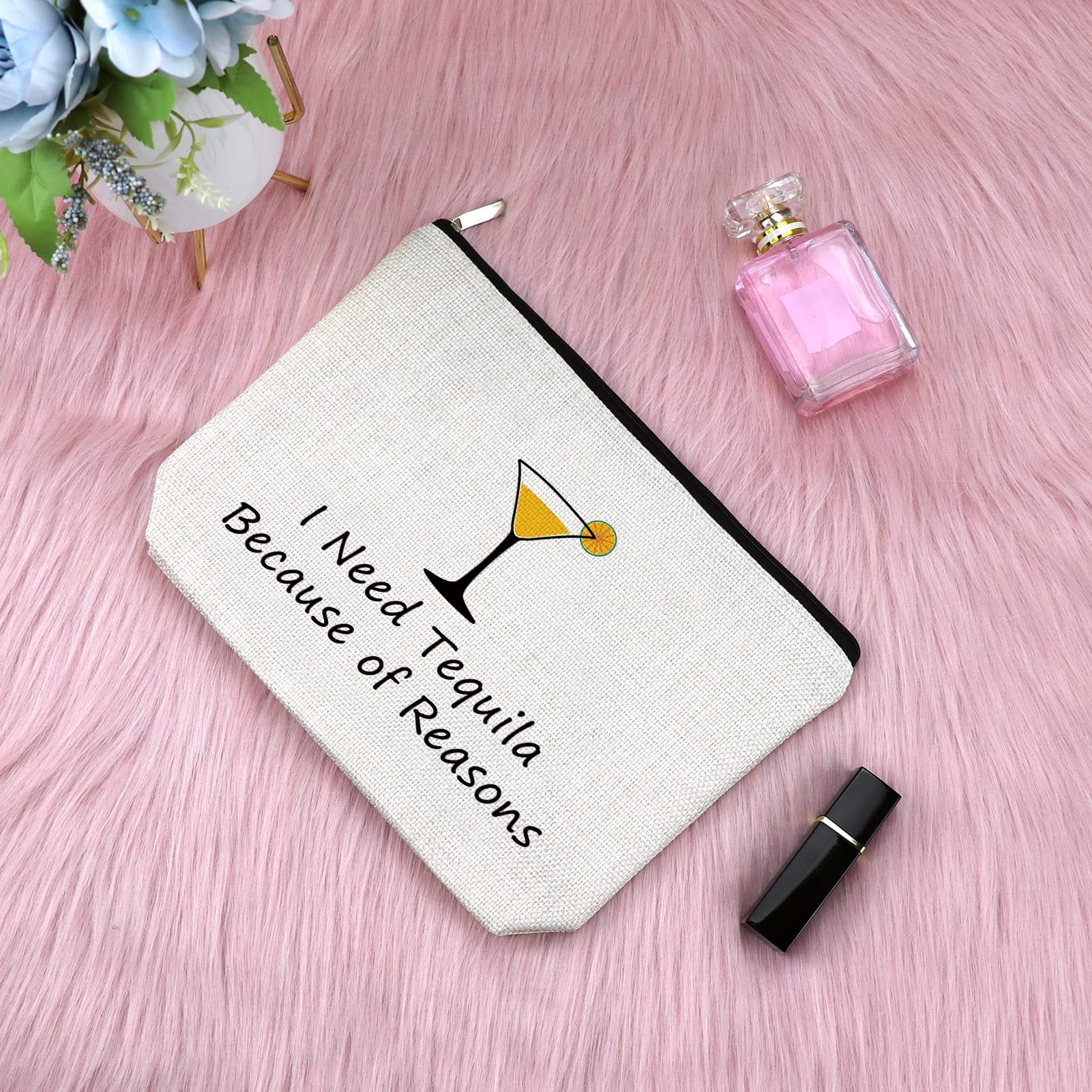 Tequila Makeup Bag - Funny Cosmetic Pouch for Women | Perfect Gift for Tequila Lovers, Best Friends & Drinking Enthusiasts | Great for Birthdays, Valentine's Day & Housewarming | Travel-Friendly Makeup Organizer for Parties & Vacations
