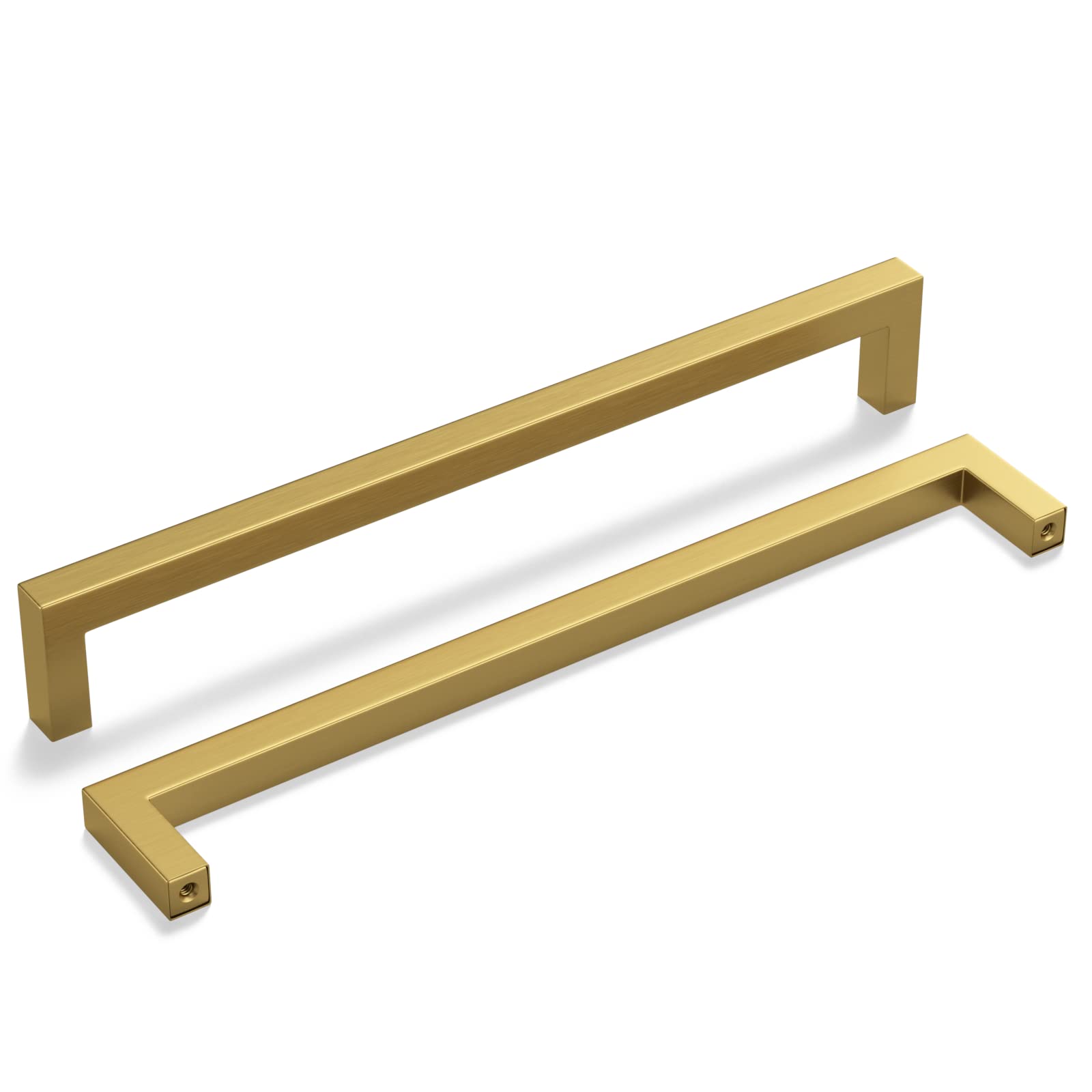 30-Pack Haliwu 8-4/5 Inch Gold Drawer Pulls - Brushed Brass Cabinet Handles for Kitchen & Bathroom Cabinets, Dressers, Vanities & Furniture Hardware (Modern & Vintage Style)