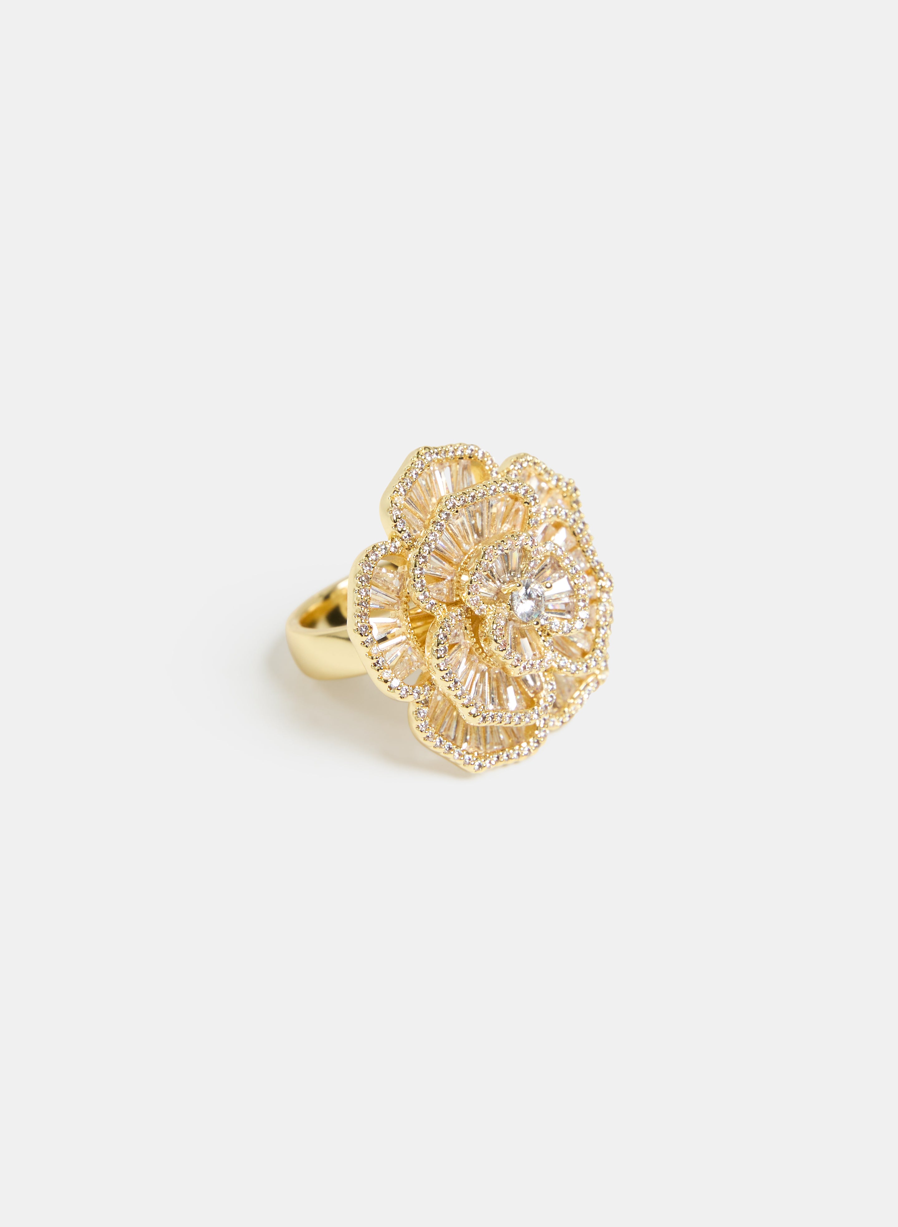 Elegant Crystal Flower Ring for Women - Dainty Floral Jewelry Gift for Her - Perfect for Weddings, Parties & Everyday Wear