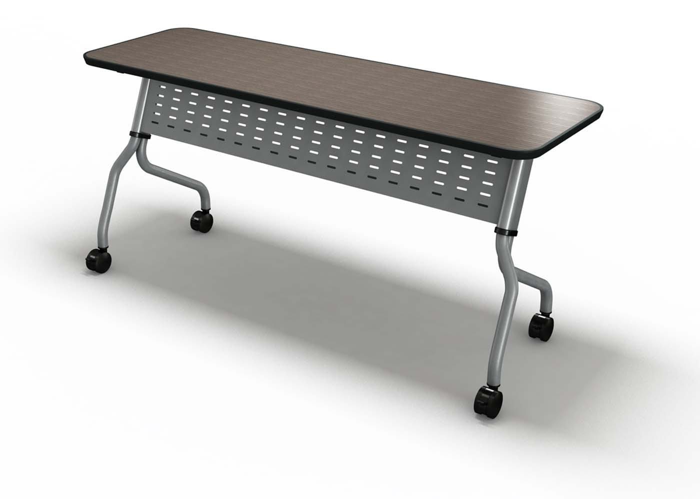Safco Mayline Sync 60x24 Inch Rectangular Conference Table in Mocha Finish [SY2460TLDCM] - Perfect for Office Meetings, Home Office, and Collaborative Workspaces