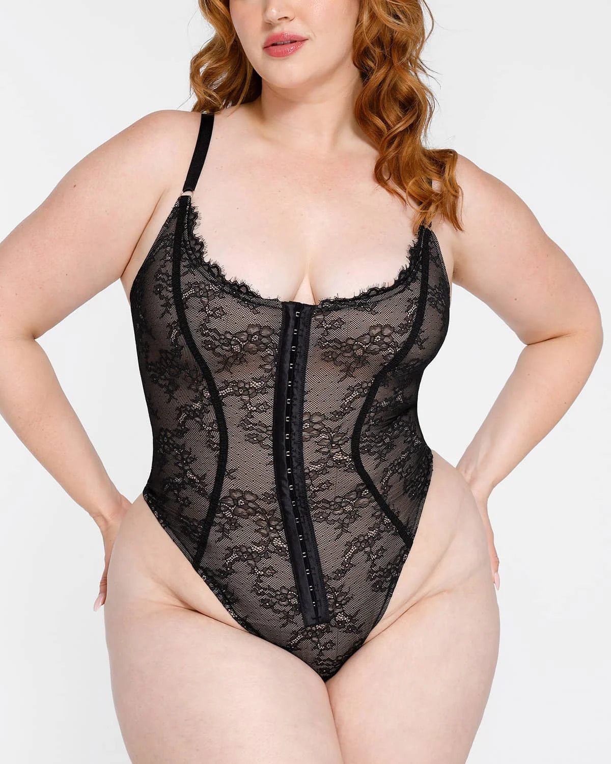 Lace Glamour Flawless Fit Thong Bodysuit - Sexy Lingerie for Women | Perfect for Date Night & Special Occasions