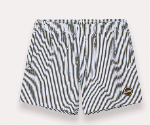 COLMAR Seersucker Swim Trunks for Boys (4-8 Years) - Quick-Dry, Comfortable Beach & Pool Shorts for Summer Swimming, Vacation, and Outdoor Water Activities