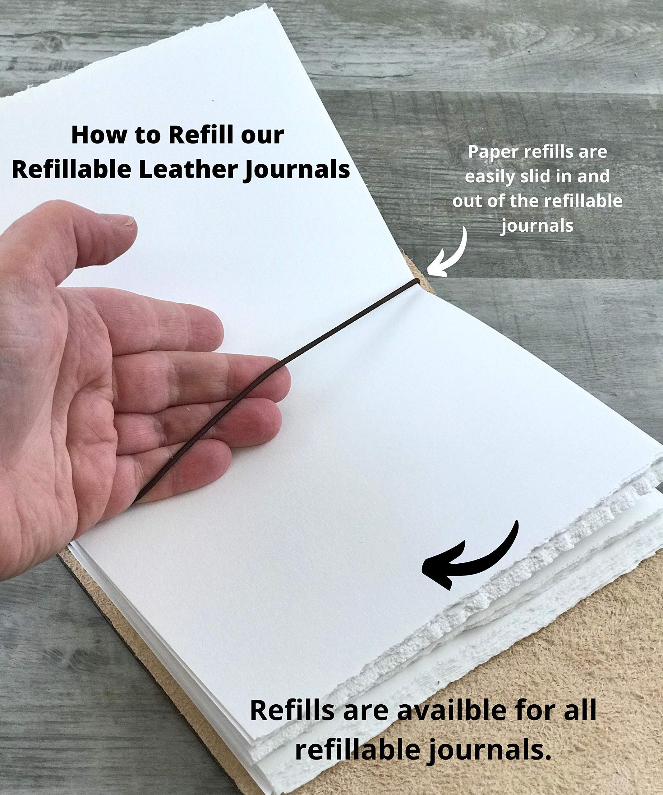 Personalized Dark Brown Two-Tone Leather Journal - Custom Made in USA in 3 Days | Perfect Gift for Writers, Travelers & Professionals | Wedding, Anniversary & Graduation Gift Idea
