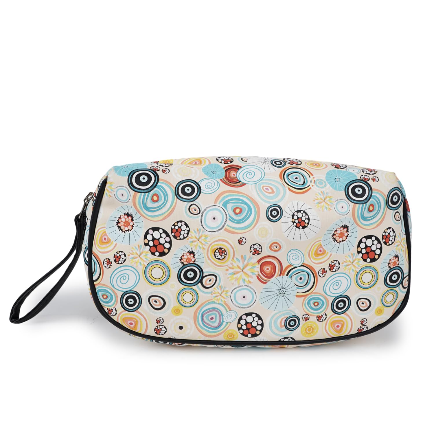 CIMONI® Premium Vegan Leather Makeup Bag for Women - Stylish Printed Travel Cosmetic Organizer, Waterproof & Spacious (Multicolor) | Perfect for Travel, Daily Use & Gift Giving