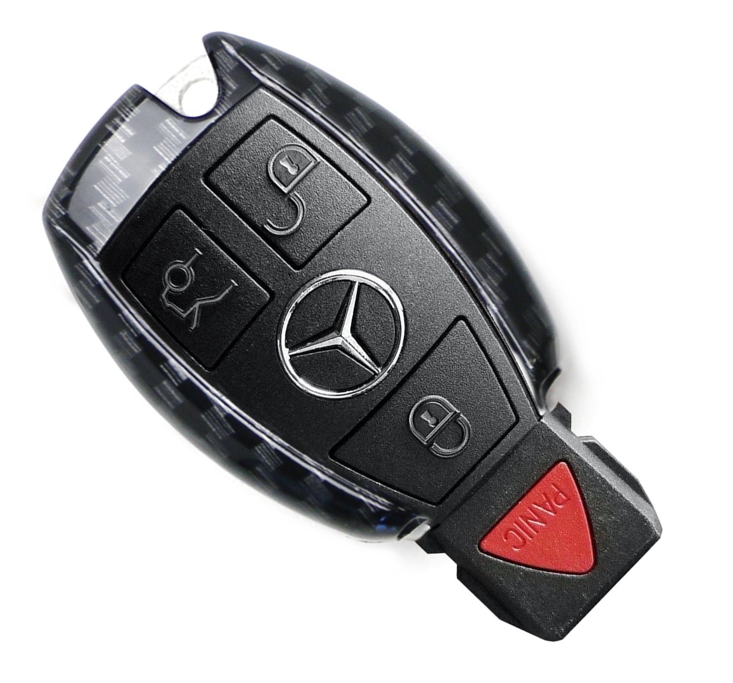 Premium Carbon Fiber Smart Key Fob Cover Replacement for Mercedes C/E/S/ML Class - Exact Fit & Durable Protection (Perfect for Daily Use, Gifting & Car Enthusiasts)