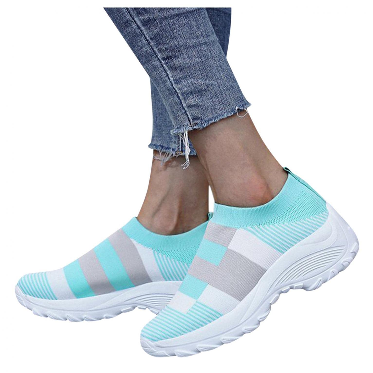 Women's Fashion Sneakers - Lightweight Walking & Running Shoes for Ladies, Slip-On Tennis Shoes, Casual Comfortable Non-Slip Breathable Sneakers for Workout, Gym, Travel & Daily Wear