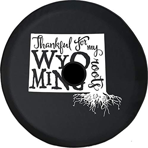 Universal MUD JL Spare Tire Cover for Jeep Wrangler - Fits 33 Inch Wheels, Black Wyoming Home Roots Design | Off-Road Adventure & Camping Accessory