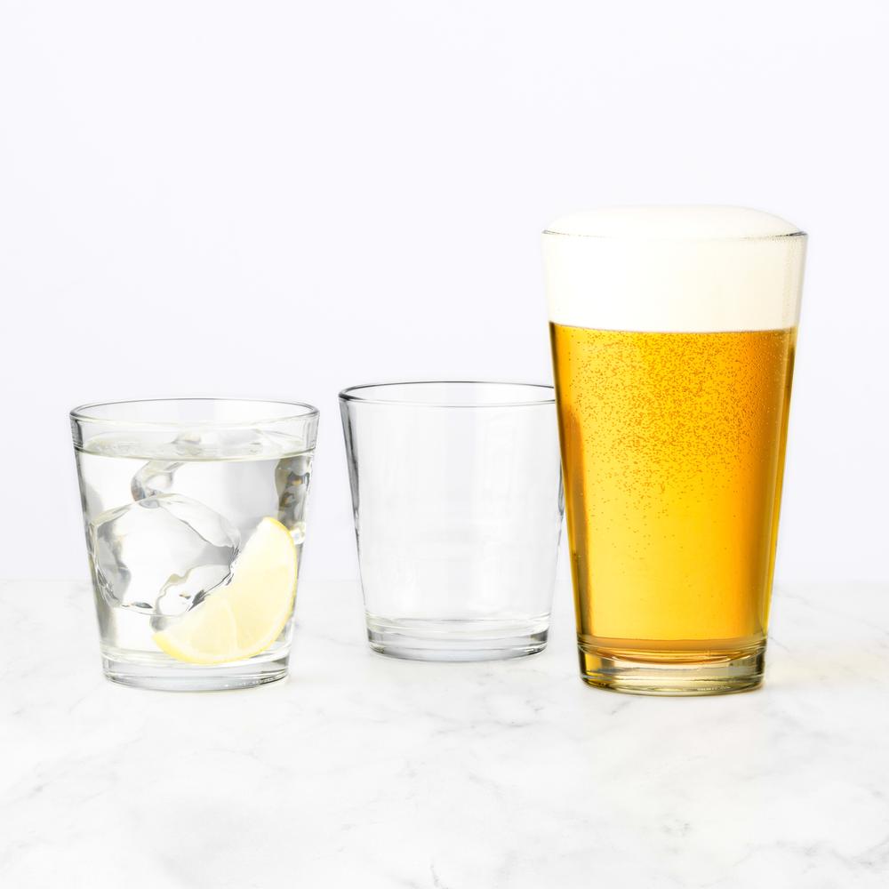 Libbey Restaurant Basics 9 Oz Stackable Rocks Glasses - Set of 24 for Bars, Restaurants & Home Use - Durable Whiskey, Cocktail & Iced Beverage Glasses