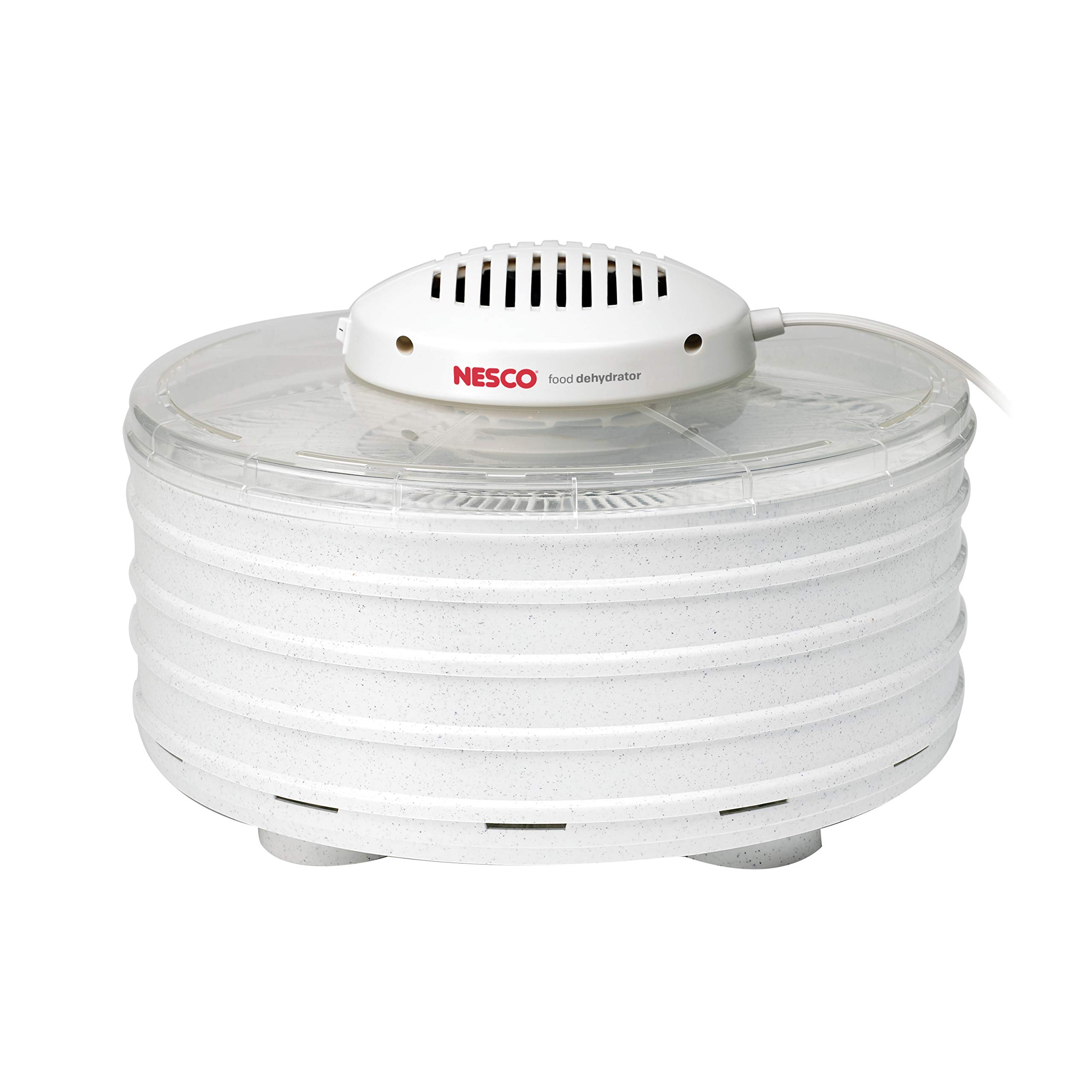 Nesco FD-37A Food Dehydrator for Healthy Snacks, Dried Fruits, Homemade Beef Jerky - Speckled White | Perfect for Camping, Meal Prep & Healthy Eating