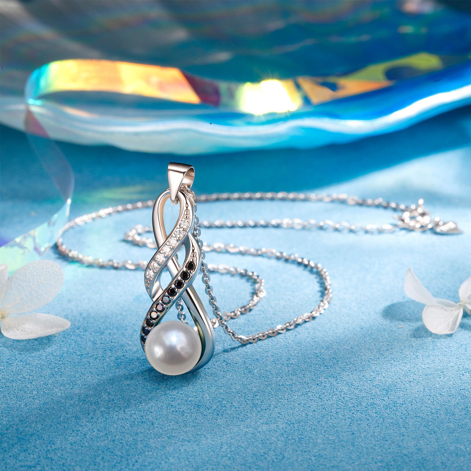 Elegant Pearl Necklace for Women - Perfect Birthday, Anniversary, Wedding Gift for Her, Mom, Wife, Girlfriend & Grandma | Christmas, Mother's Day & Valentine's Day Romantic Jewelry Present | Ideal for Date Nights, Bridal Showers & Special Occasions