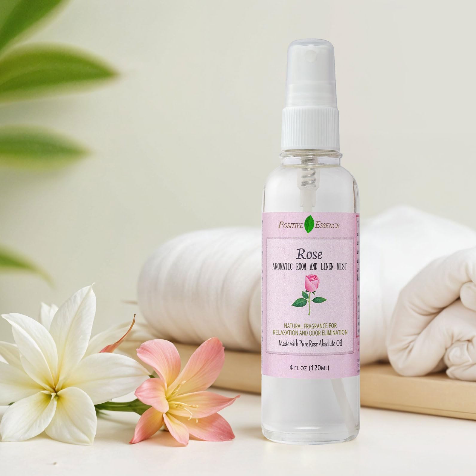 Natural Rose Linen & Room Spray with Pure Essential Oils | Relaxing Pillow Mist for Bedroom & Home | Calming Aromatherapy for Sleep & Stress Relief