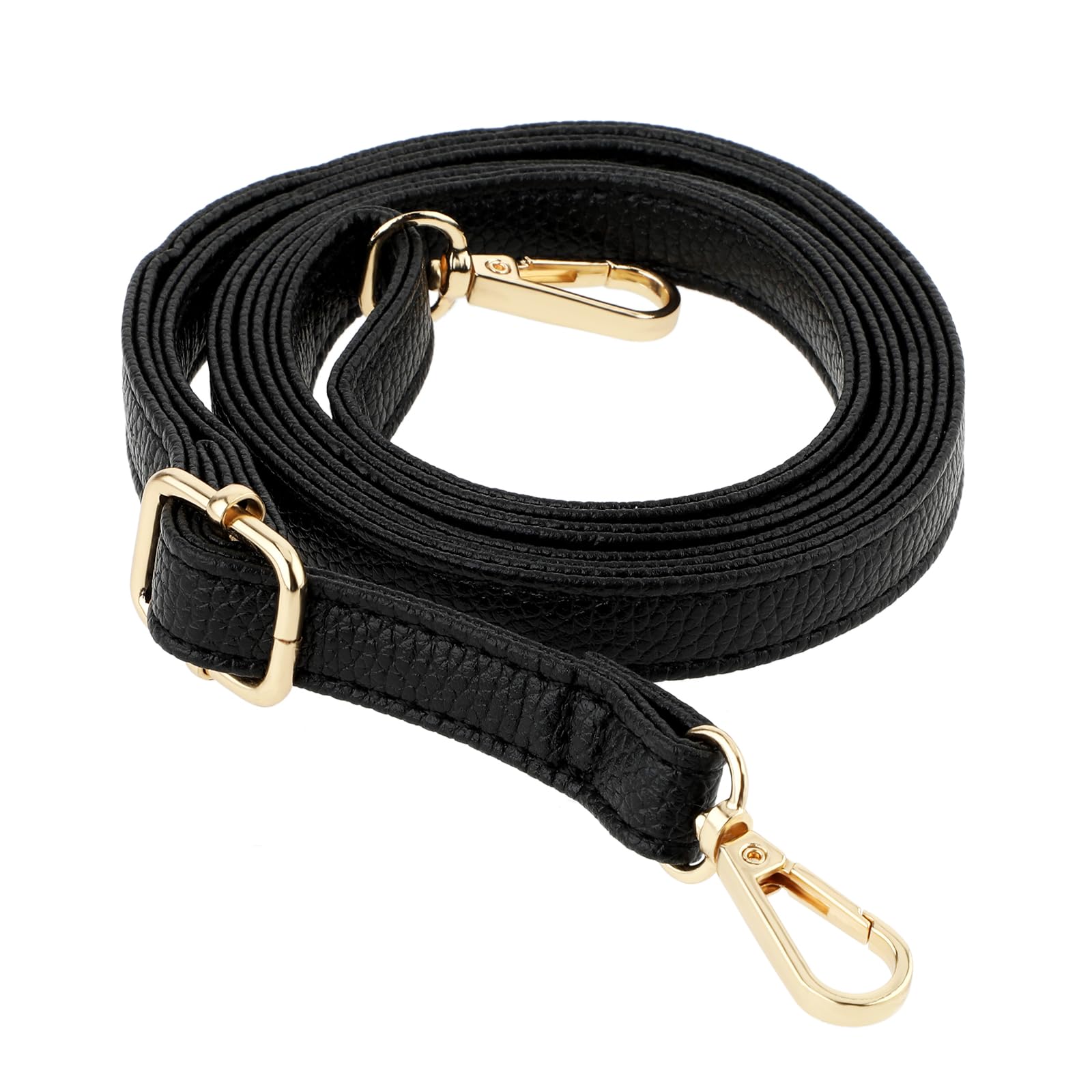 Adjustable 33.4-59 Inch Leather Purse Strap Replacement - Black Crossbody Bag Shoulder Strap for Women's Handbags | Perfect for Daily Use, Travel & Shopping