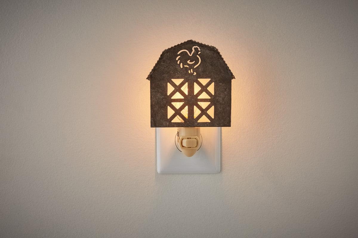 Galvanized Barn Night Light - Rustic Farmhouse Decor for Bedroom, Nursery & Outdoor Park Designs | Perfect for Cozy Nights & Outdoor Ambiance