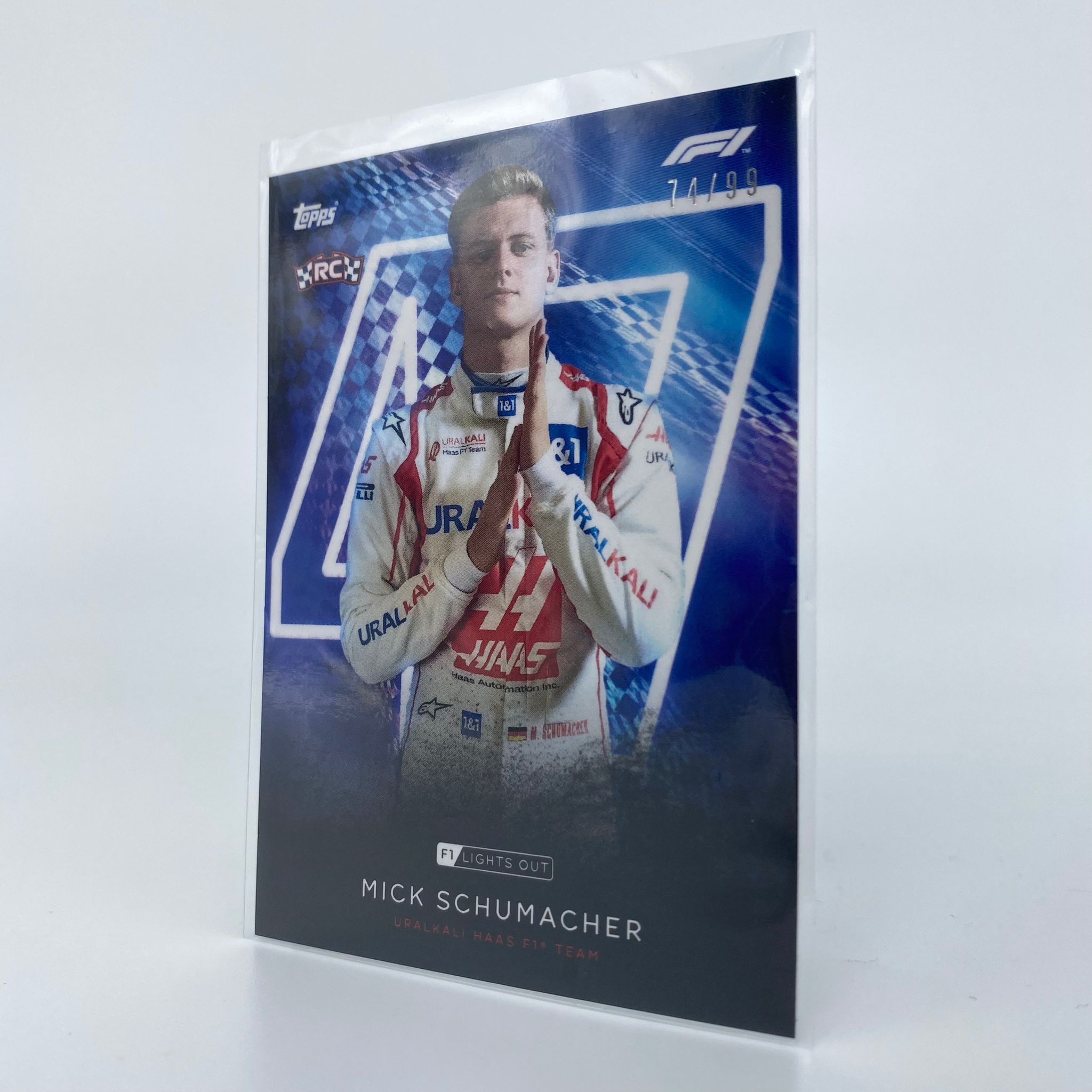 99 Mick Schumacher F1 Racing Drivers Blue Parallel Trading Card - Perfect for F1 Collectors, Sports Memorabilia Enthusiasts and Trading Card Games