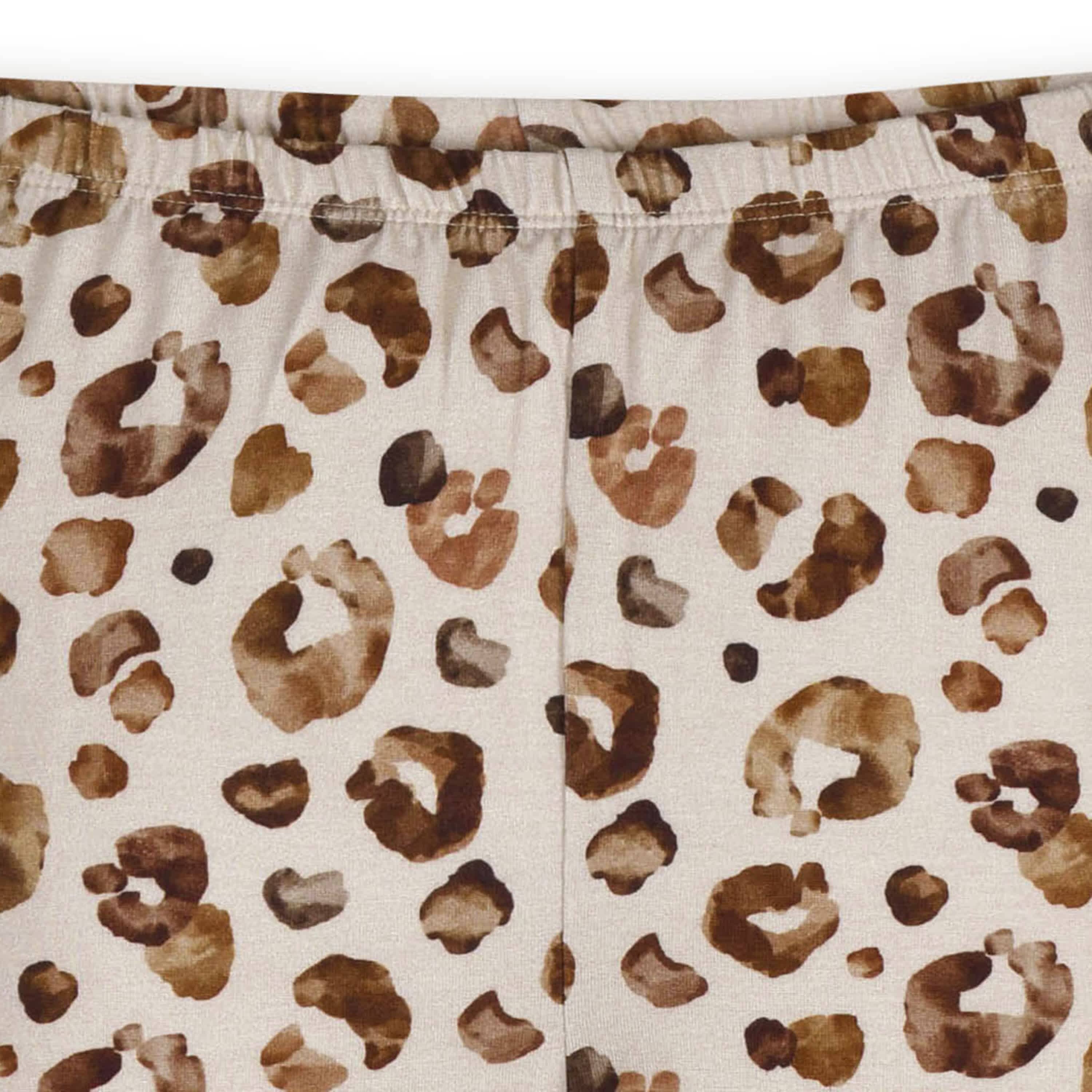 2-Piece Soft Viscose Baby Leopard Print Pajama Set - Eco-Friendly Eucalyptus Fabric for Infants & Toddlers - Perfect for Cozy Bedtime & Nursery Comfort