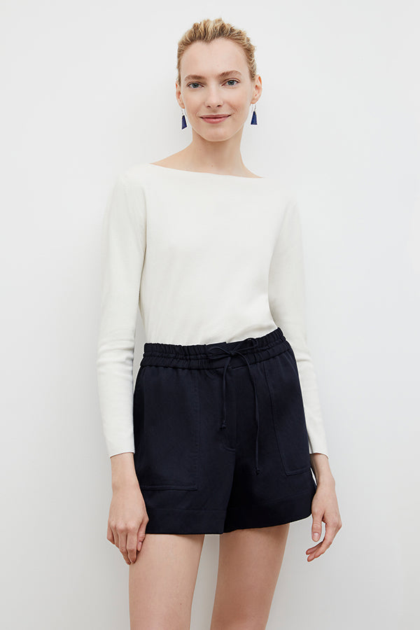 Adina Everyday Twill Shorts for Women - Comfortable Casual Nightwear & Lounge Pants for Relaxing at Home or Sleeping