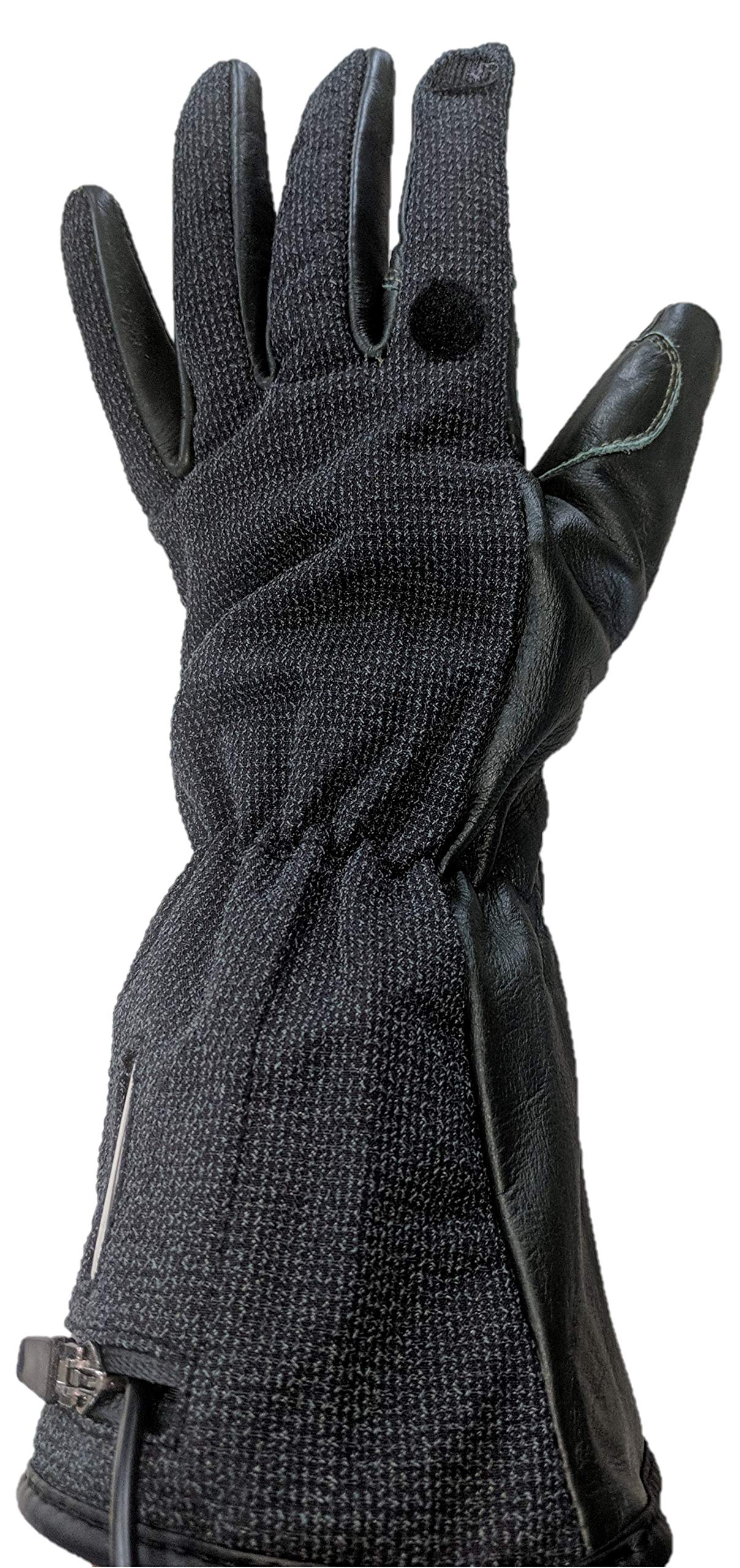 California Heat Unisex 7V Outdoor Pro Black Gloves - 2X-Small Size - Durable Work Gloves for Gardening, Construction & Winter Activities