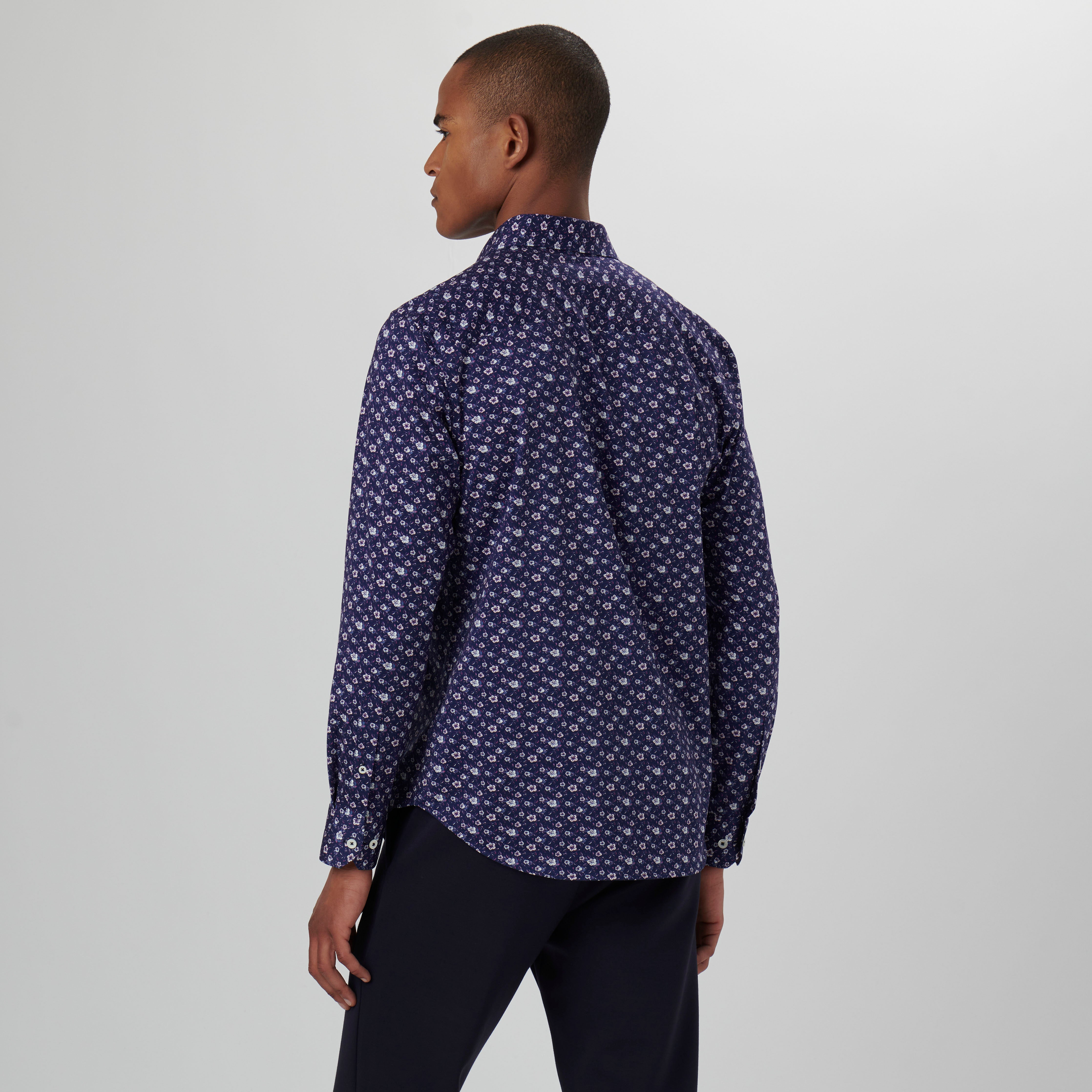 James Floral Print Cotton Shirt for Men - Soft & Breathable Casual Button Down Shirt - Perfect for Summer Outfits, Beach Vacations & Date Nights