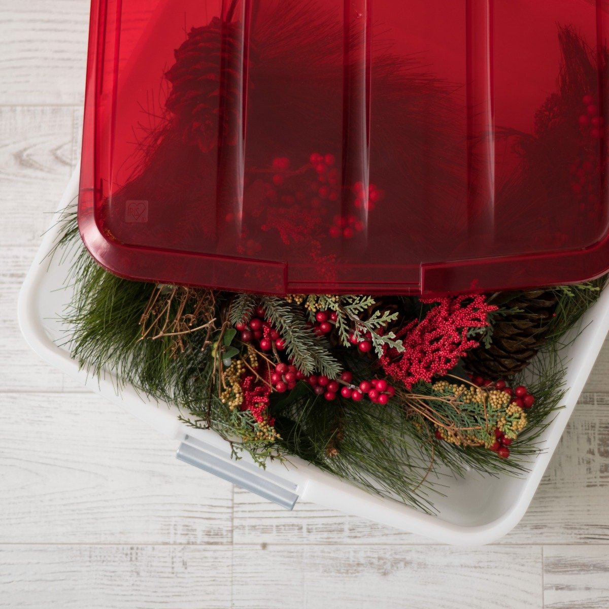20 Inch Holiday Wreath Storage Box - Christmas Decor Organizer for Wreaths, Garlands & Seasonal Decorations - Perfect for Home, Attic & Garage Organization
