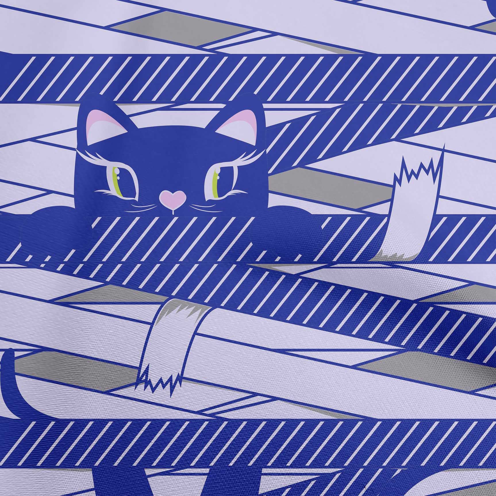 Premium 100% Cotton Cambric Fabric - Medium Blue Printed Kids Sewing Material by The Yard (42