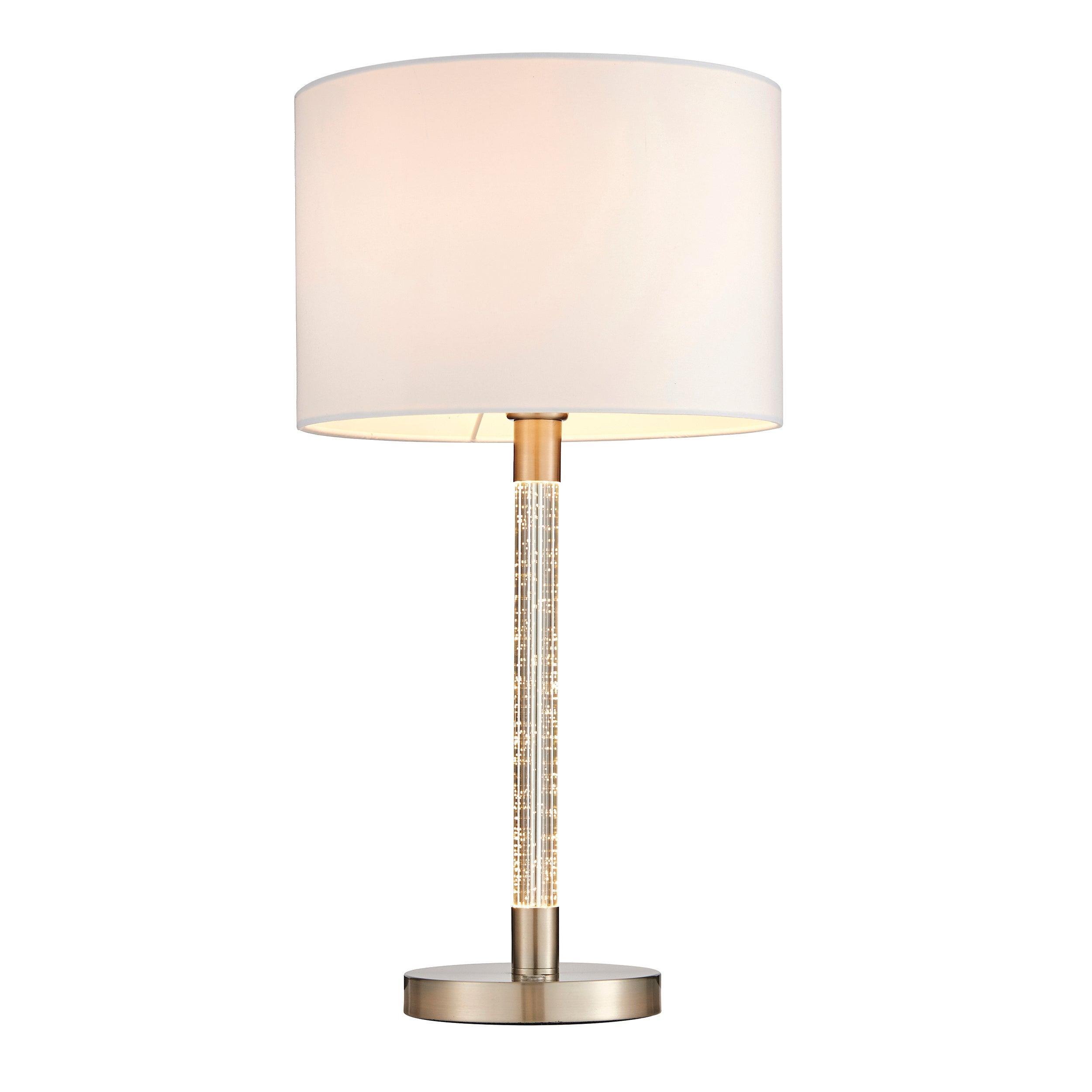 Endon Andromeda 1 Light Chrome Table Lamp - Modern Desk Lamp for Home Office, Bedroom & Living Room - Adjustable Lighting for Reading & Decor