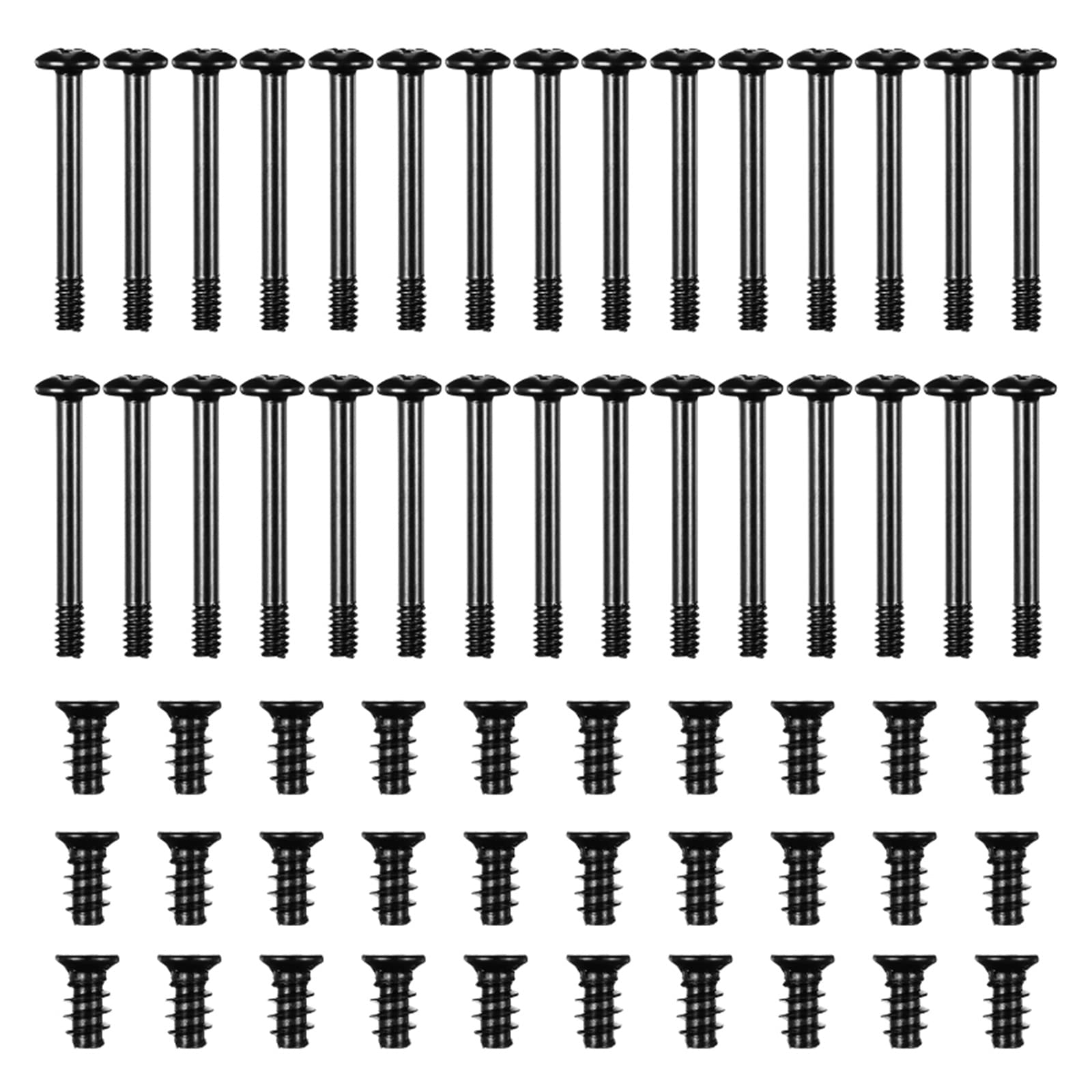60pcs PC Case Fan Screws Set - Self-Tapping Computer Cooling Fan Mounting Screws (Long & Short) for Secure PC Case Fan Installation | Perfect for Gaming Rigs, Workstations & Server Cooling Systems