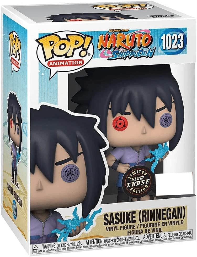 Naruto Shippuden Sasuke Uchiha Limited Edition Glow-in-the-Dark Funko Pop Vinyl Figure #1023 - Perfect for Anime Collectors, Gift Giving, and Home Decor Display