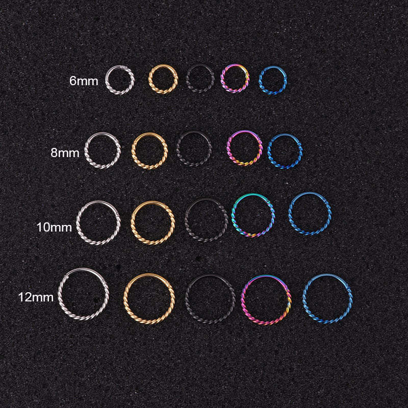 16G Surgical Steel Cartilage Huggie Hoop Earrings - Colorful Body Jewelry for Women | Perfect for Pierced Ears, Daily Wear & Fashion Accessories | HSPJ19120