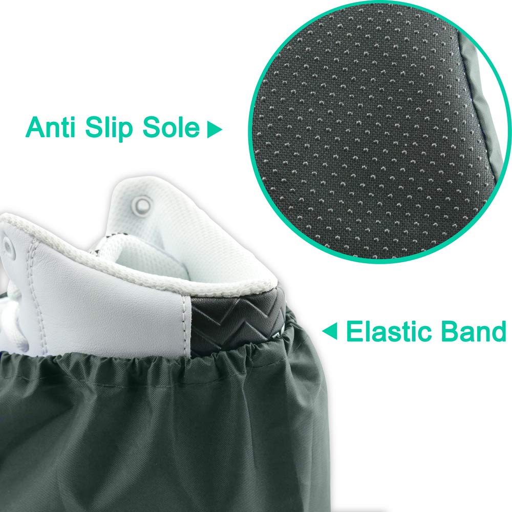 Waterproof Non-Slip Reusable Shoe Covers for Contractors - Washable Boot Protectors for Real Estate, Construction & Home Use - Keep Floors & Carpets Clean - 5 Pairs (XL, Grey) - Perfect for Property Showings, Renovations & Indoor Work