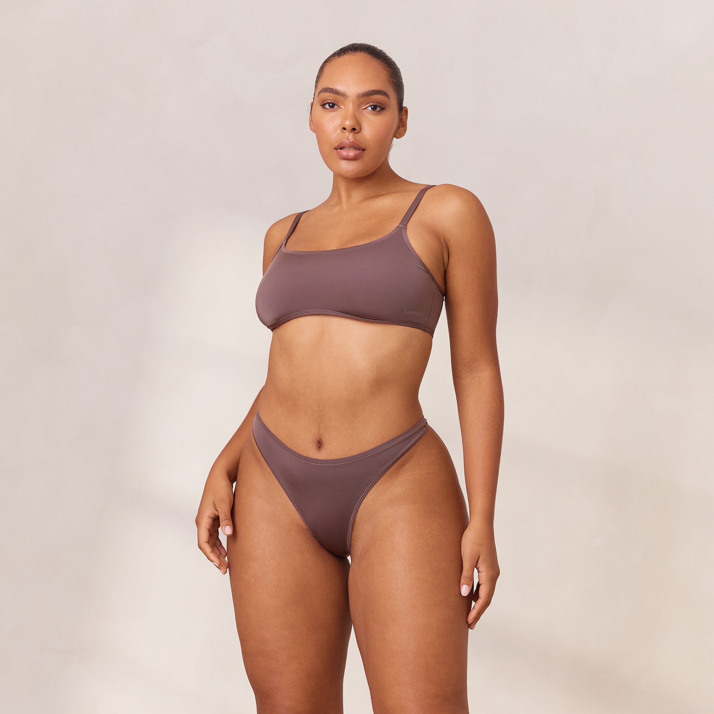 Barely There Bralette - Ultra Soft Wireless Comfort Bra in Damson Color | Perfect for Yoga, Lounge & Everyday Wear