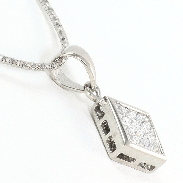18K White Gold Diamond Necklace for Women - Elegant Pendant Jewelry Gift for Anniversary, Wedding & Special Occasions