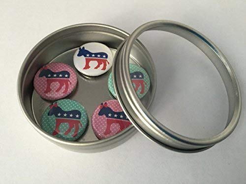 Democratic Preppy 5-Piece Magnet Set for Democrats - Perfect for Fridge, Lockers & Office Decor | Political Gift for Liberal Supporters