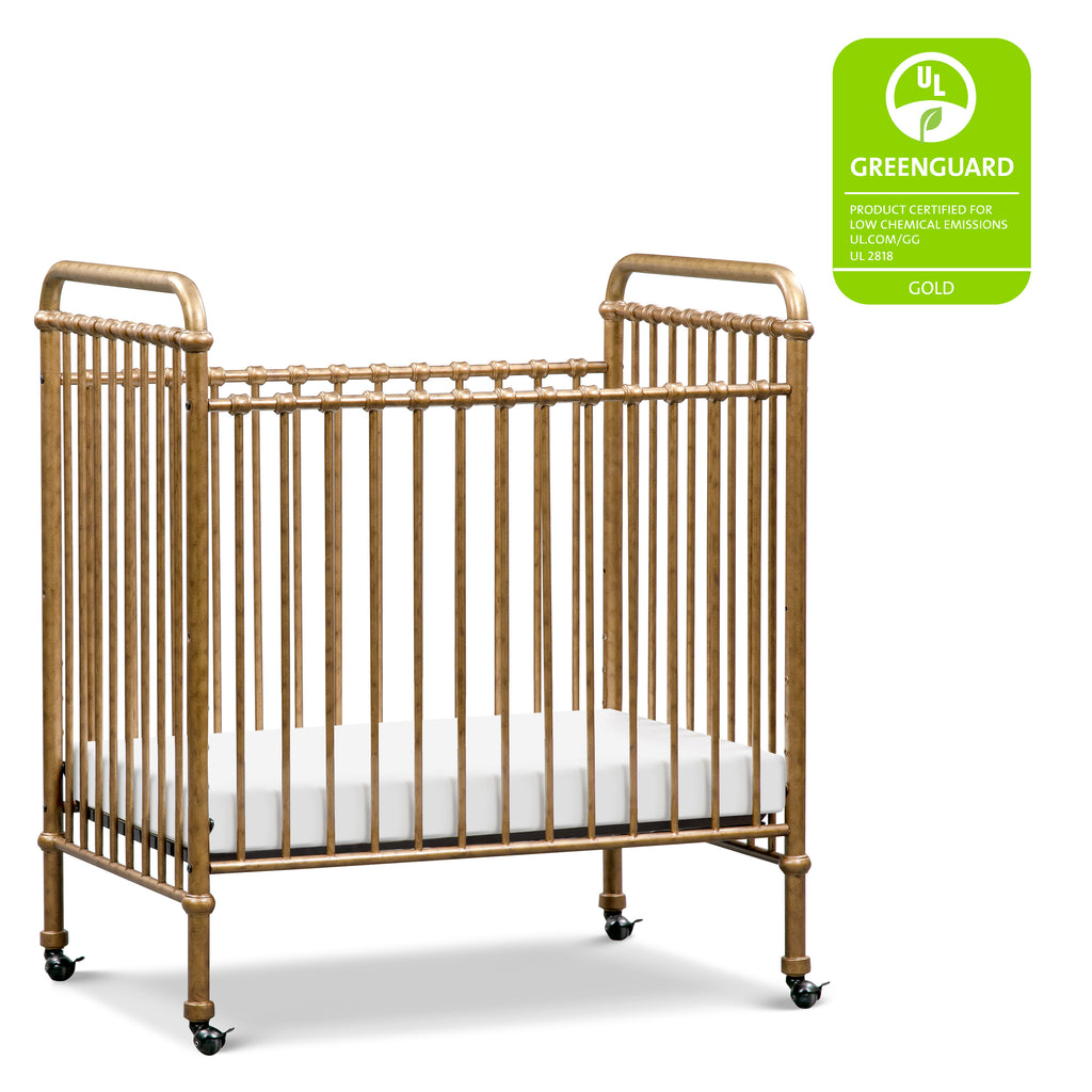 Million Dollar Baby Abigail 3-in-1 Convertible Mini Crib - Portable Baby Bed for Nursery, Travel & Co-Sleeping | Space-Saving Design for Small Rooms