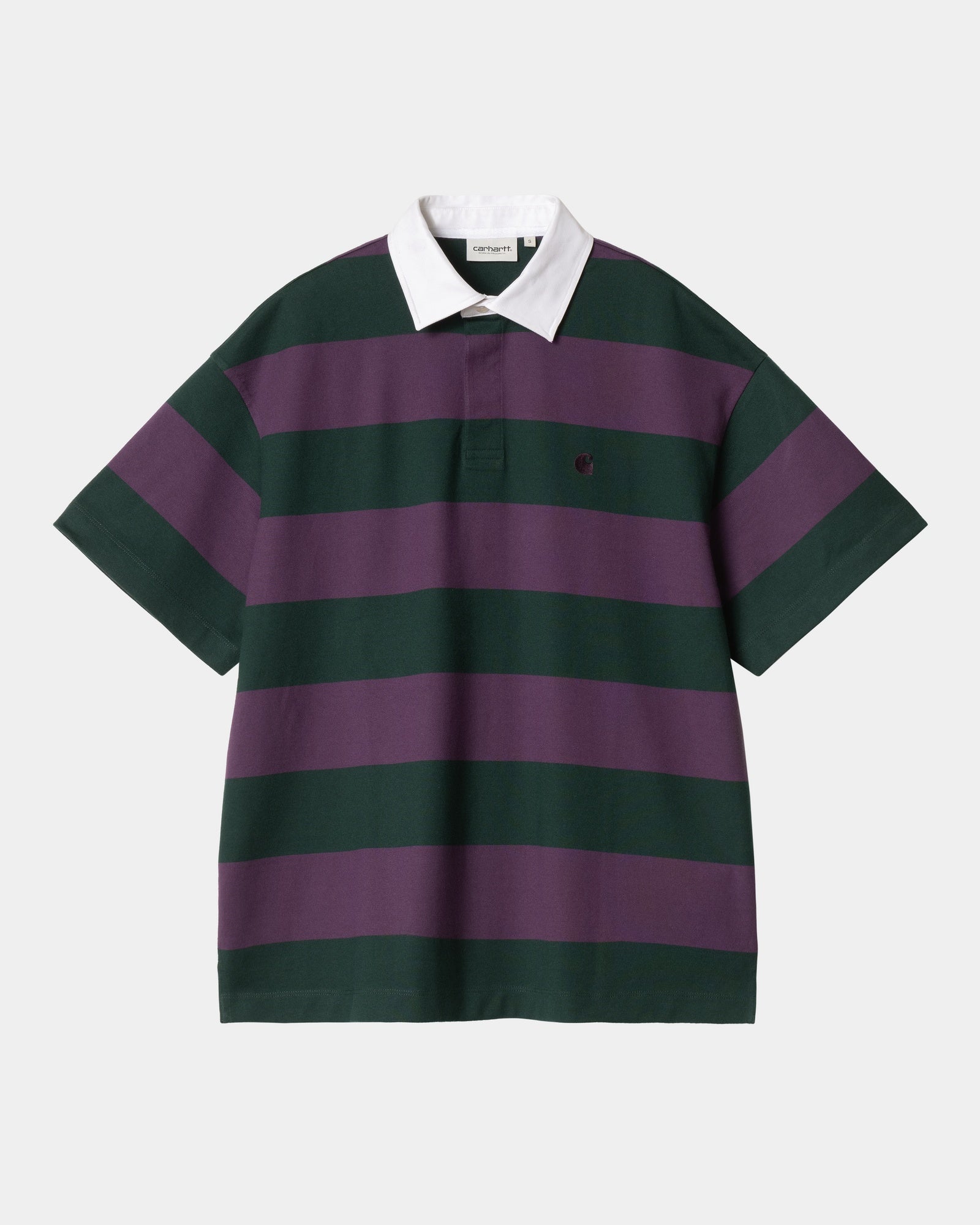 Women's Seffner Stripe Polo T-Shirt - Breathable Cotton Casual Top for Golf, Work & Everyday Wear | Conifer Green