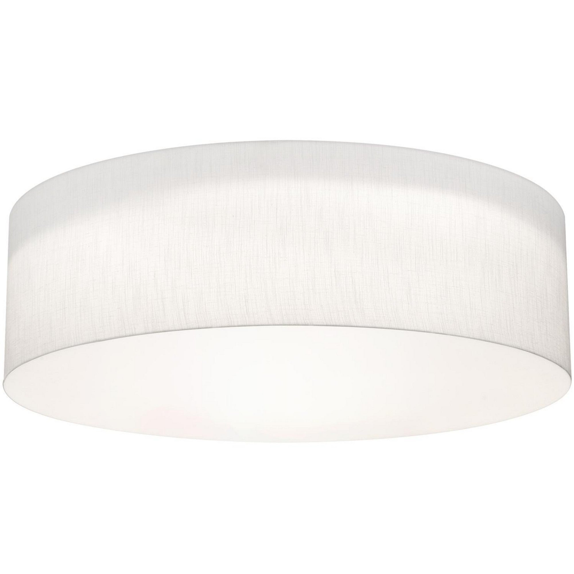 Anton 30-Inch 4-Light Flush Mount Ceiling Light Fixture - Linen White Finish - Perfect for Bedroom, Living Room, Kitchen & Hallway Lighting
