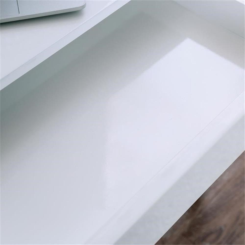 Robertson Wood 2-Drawer Writing Desk with USB Port - White Modern Home Office Desk for Small Spaces | Study, Work from Home & Remote Learning Furniture