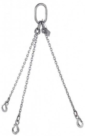 Pewag Grade 6 3-Leg 7mm Stainless Steel Chain Sling - 2.10 Ton Capacity - Heavy Duty Lifting Equipment for Construction & Industrial Use