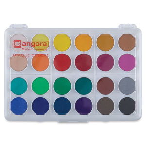 24-Piece Angora Opaque Watercolor Paint Set - Premium Quality for Artists & Beginners - Perfect for Sketching, Painting & DIY Art Projects