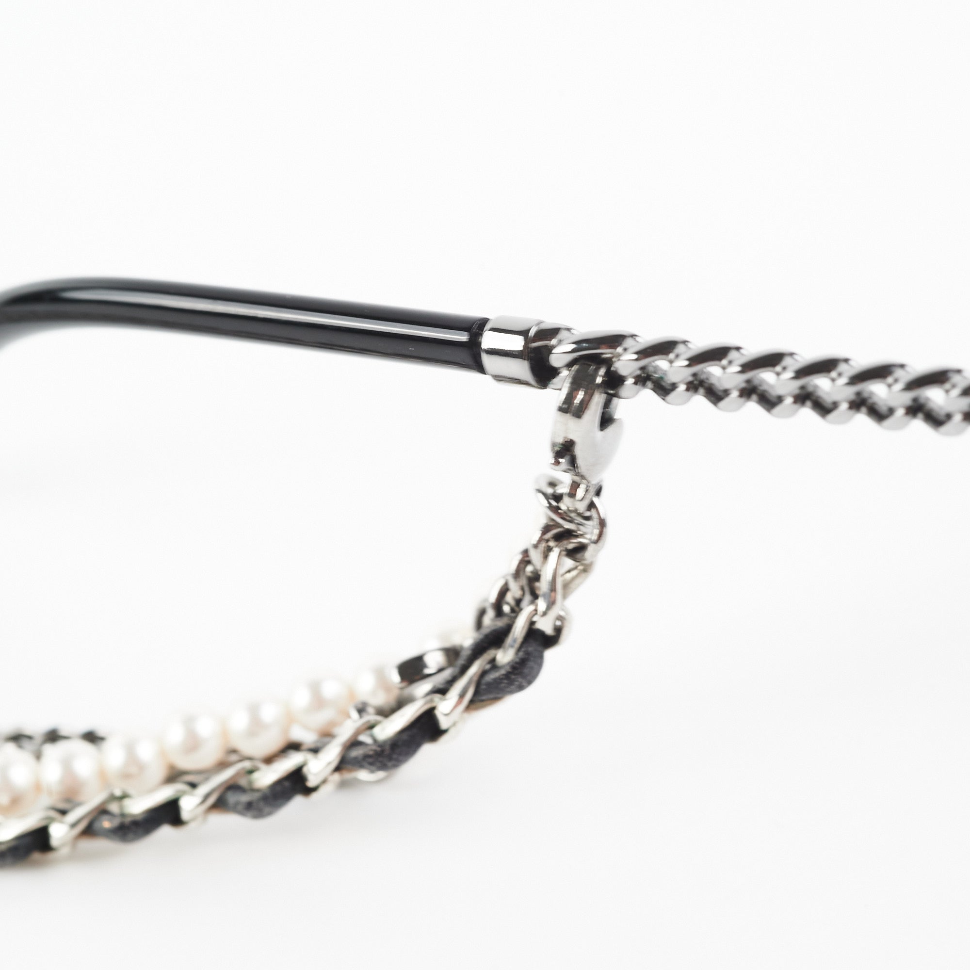 Chanel Square Sunglasses for Women - Grey/Gunmetal Black Frame with Chain - Luxury Fashion Sunglasses for Beach, Driving & Outdoor Activities