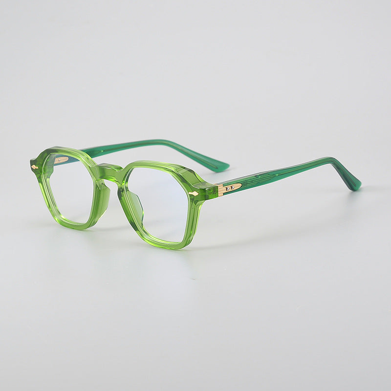 Stylish Geometric Acetate Eyeglass Frames - MS JMMPD04 for Women & Men | Trendy Unisex Optical Glasses for Work, Reading & Fashion Accessories