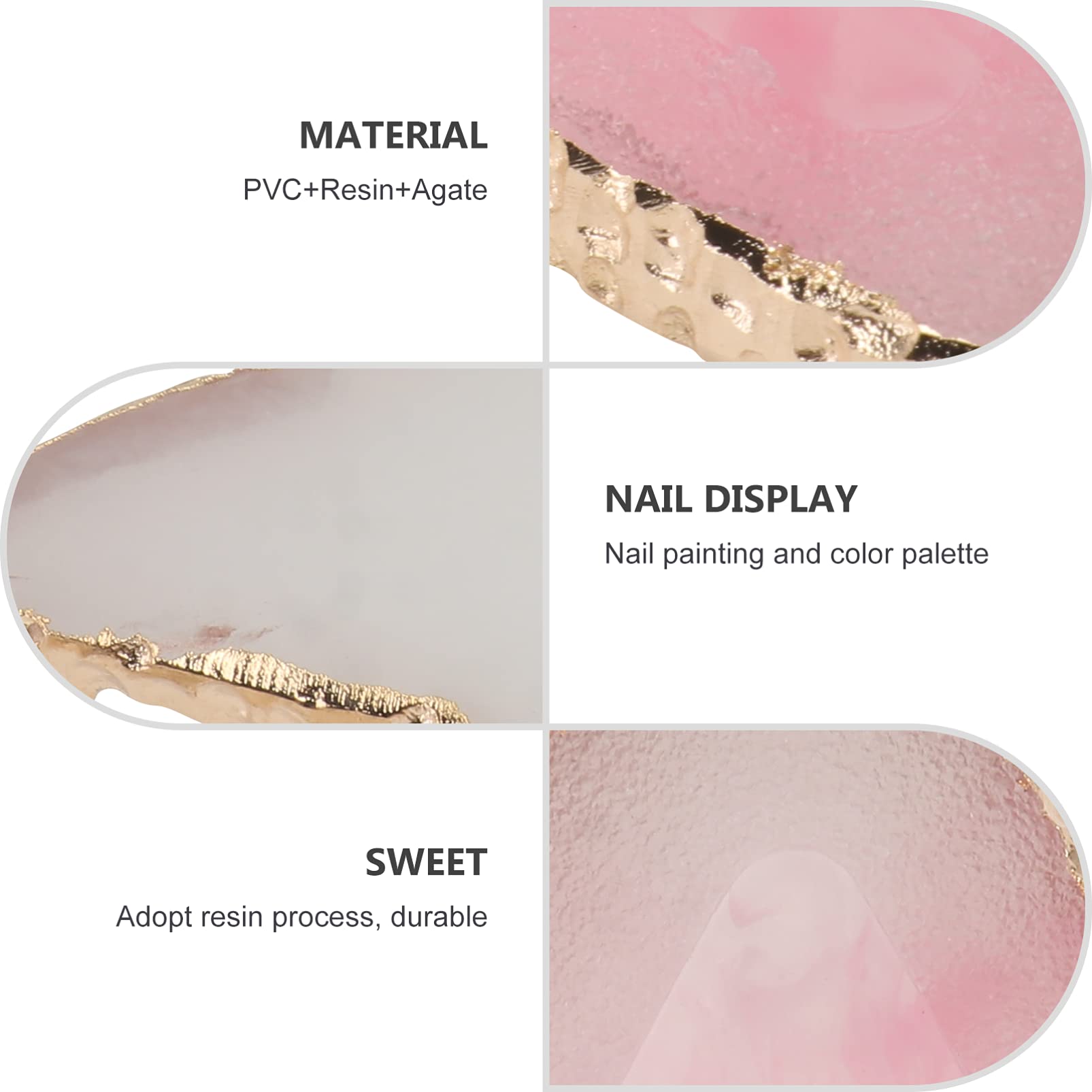 OSALADI 2-Piece Star Shaped Resin Nail Art Palette - Gel Polish Color Mixing Plate for DIY Nails, Makeup & Craft Painting - Perfect for Nail Salon & Home Manicure (Great for Nail Art Design, Acrylic Mixing & Beauty Professionals)