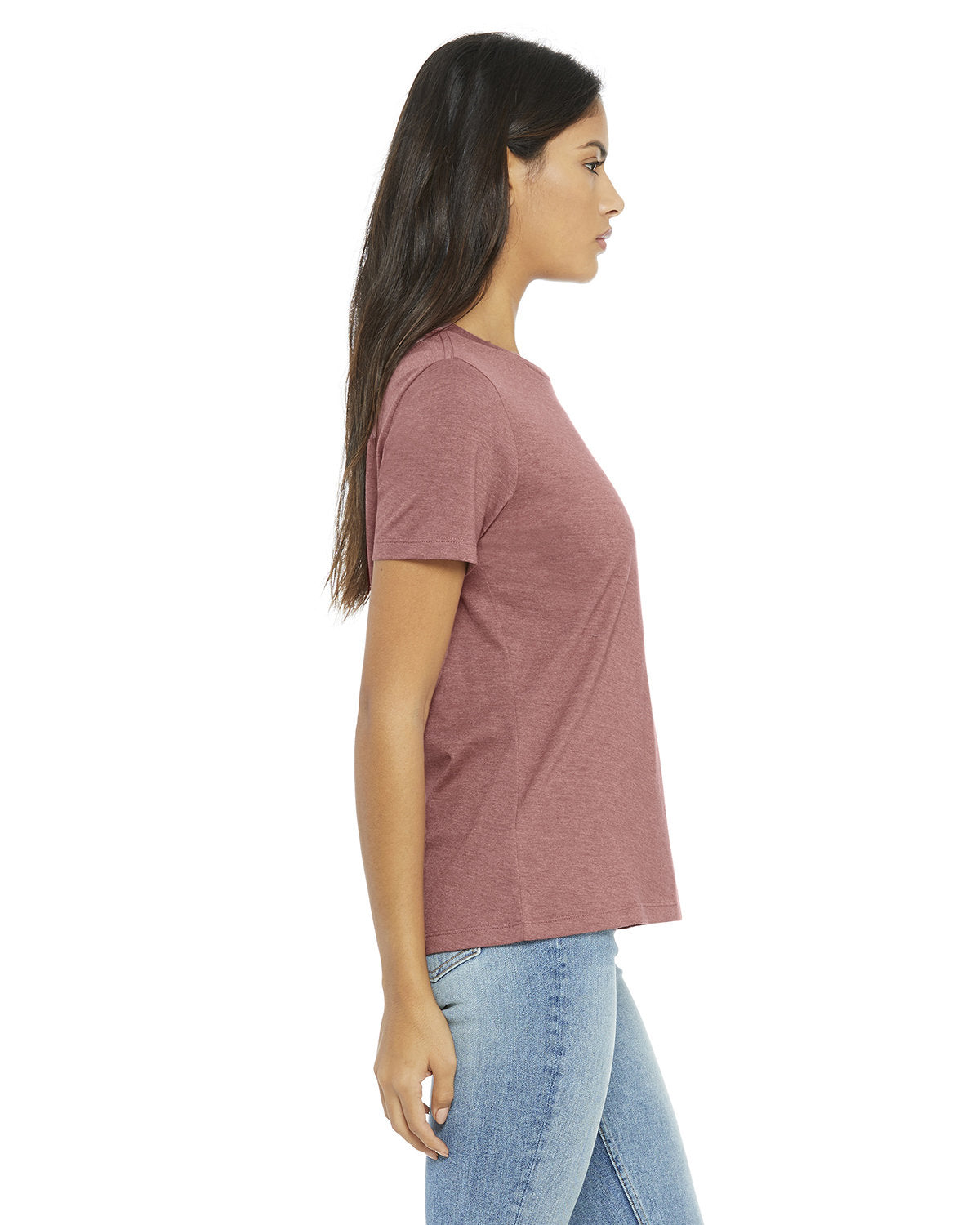 Bella + Canvas 6400CVC Women's Relaxed Fit Heather Short Sleeve T-Shirt - Soft CVC Blend for Everyday Wear, Casual Outfits & Layering
