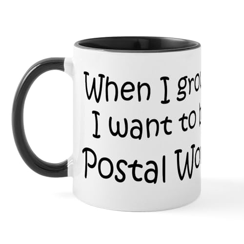 White/Black Inside - Grow Up Postal Worker Mug