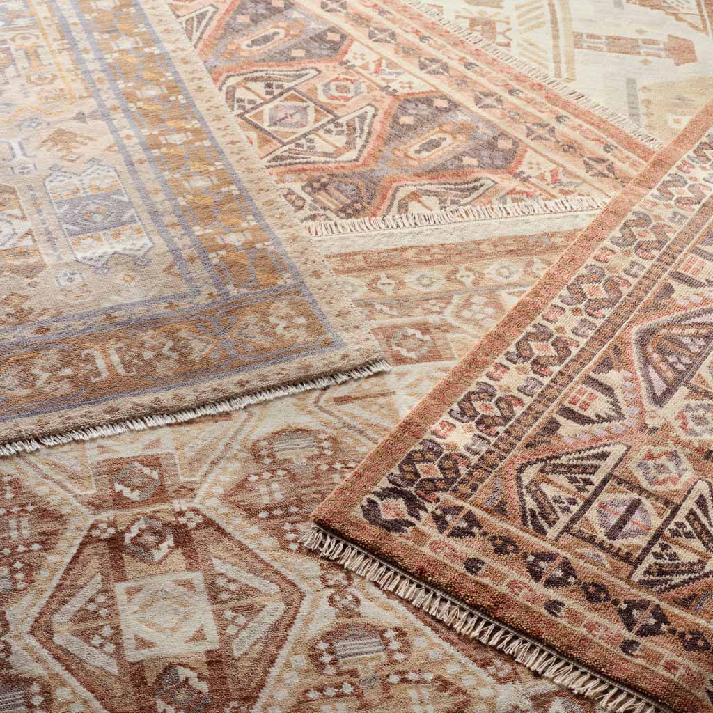 Handmade Danvi Hand Knotted Wool Area Rug - Non-Slip Traditional Persian Design for Living Room, Bedroom & Dining Room Decor