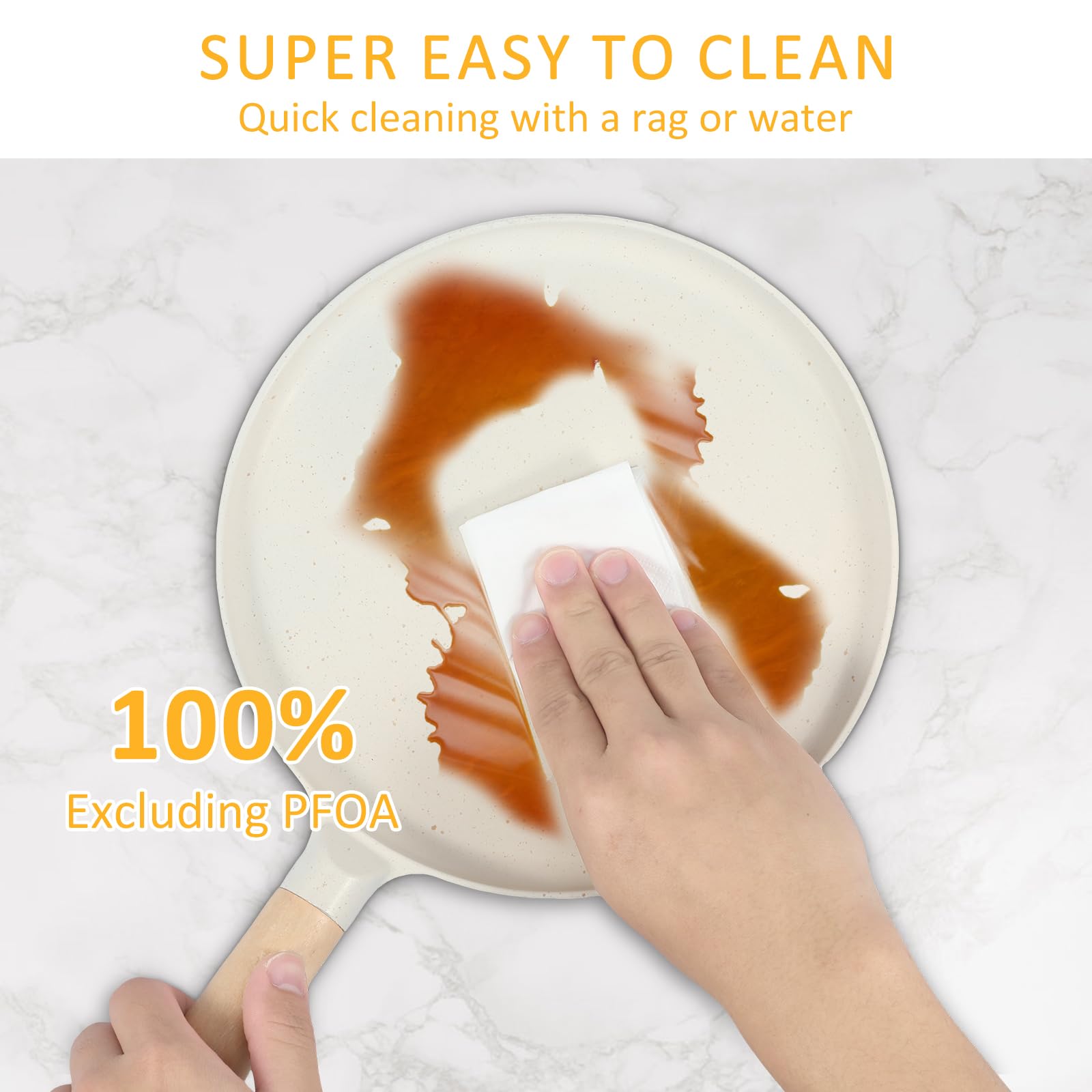 9.2 Inch Nonstick Crepe Pan with Wooden Handle - Lightweight Stovetop Pancake Maker, Cast Iron Tortilla Griddle with Excellent Heat Conduction - Perfect for French Crepes, Pancakes, Tortillas & Breakfast Cooking