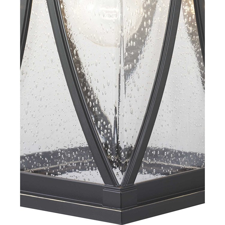 Abbott Single Light Outdoor Medium Wall Lantern - Weatherproof Exterior Sconce for Porch, Patio & Garden Lighting | Durable Metal Fixture with Clear Glass Shade