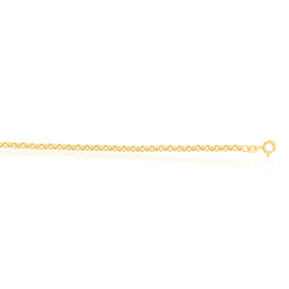 9ct Yellow Gold Belcher 19cm Bracelet for Women - Elegant 9 Karat Gold Chain Bracelet for Everyday Wear & Special Occasions