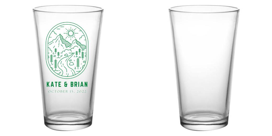16 oz. Custom Pint Glass - Heavy Duty Mixing Glass for Cocktails, Beer, and Beverages - Perfect for Bartending, Home Bars, and Parties