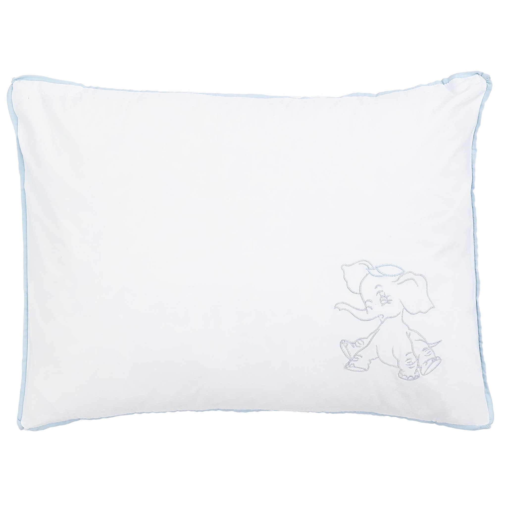Baby Elliott Pillow Sham - Soft Cotton Nursery Pillowcase for Cribs & Toddler Beds - Perfect for Nursery Decor, Baby Showers & Newborn Gifts (White, Standard Size)