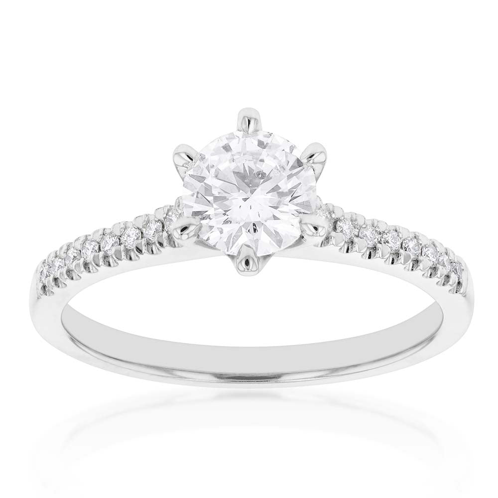 18ct White Gold 0.80 Carat Solitaire Engagement Ring with 0.70 Carat GIA Certified Diamond - Perfect for Proposals, Anniversaries & Special Occasions